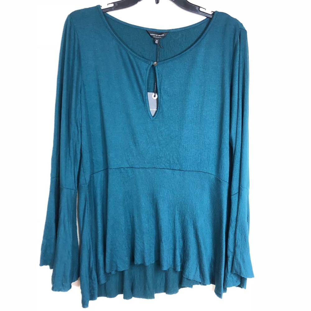 Lucky Brand bell sleeve peasant top